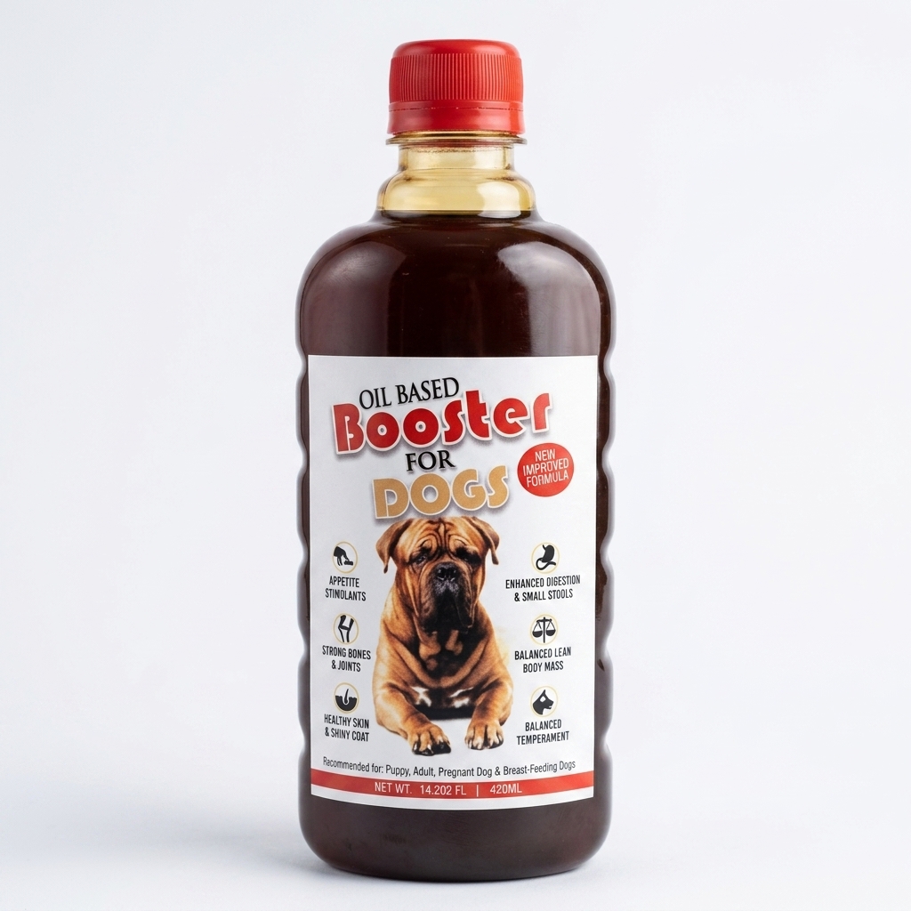 Oil Based Booster for Dogs – Nutritional Oil Supplement for Puppies & Adult Dogs (420ml)