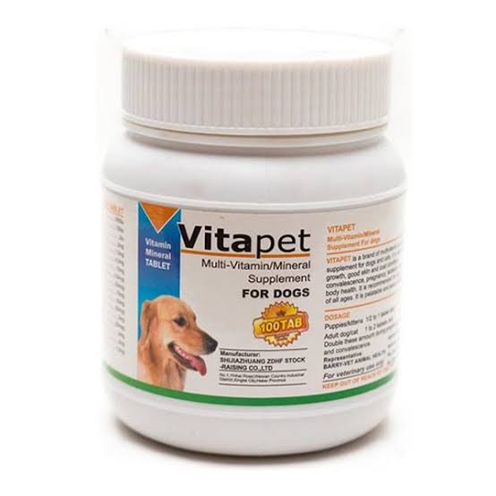 Vita Pet Multivitamin Tablets – Vitamin & Mineral Supplement for Dogs (Big Size)