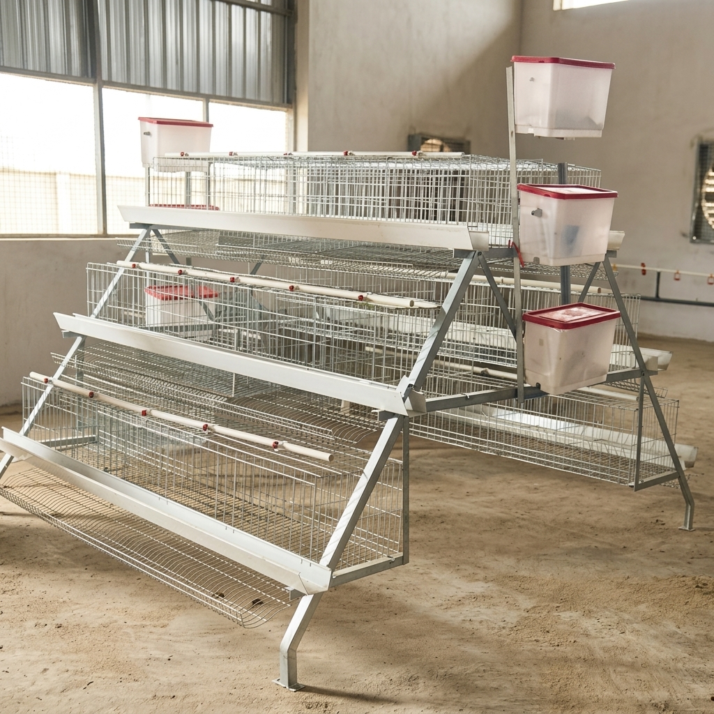 Cold Dip (galvanized) Poultry Battery Cage for layers & broilers – 96 Birds, 3 Tier | Nigeria