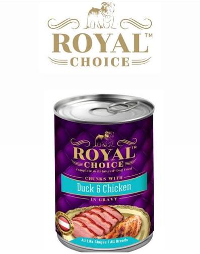 Royal Choice Chunks with Duck & Chicken in Gravy – Dog Food (24 cans)