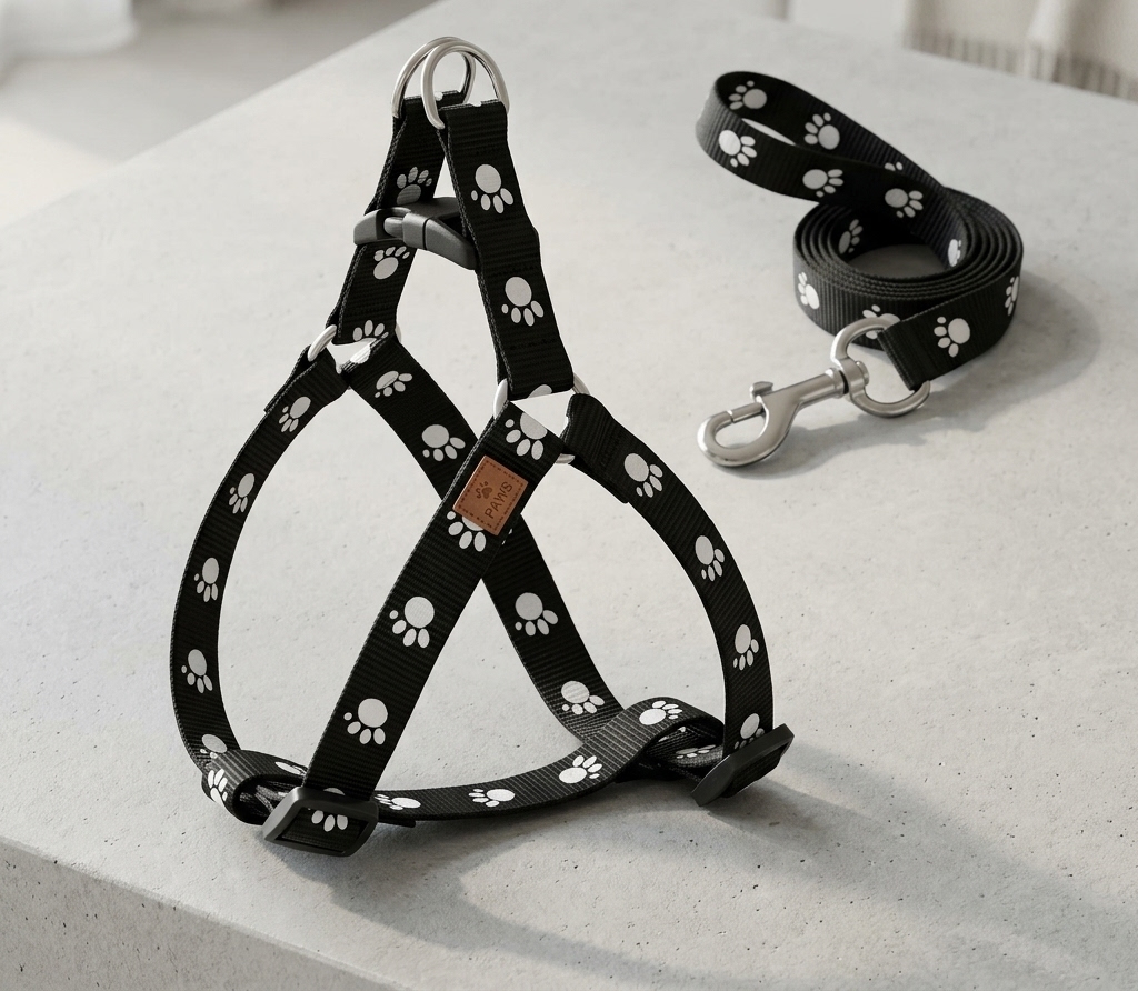 Adjustable Harness and Leash for Dogs & Puppies (Medium)